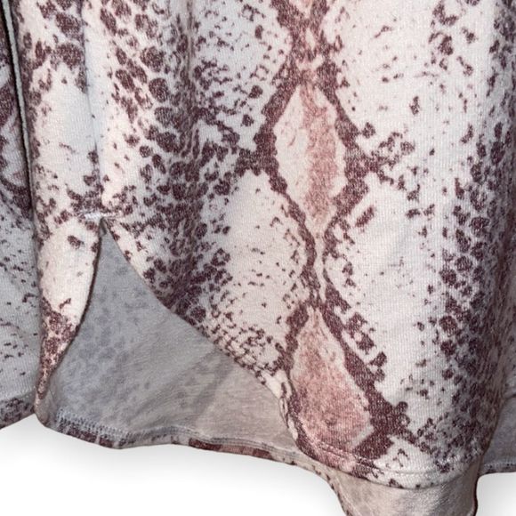 CALVIN KLEIN Snakeskin Print Cowl Neck Sweatshirt - Picture 4 of 9